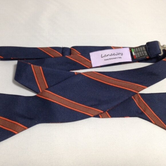 NEW Lanae Joy Silk Adjustable Bow Tie Bowtie / Blue Orange / Privat… - Picture 1 of 4